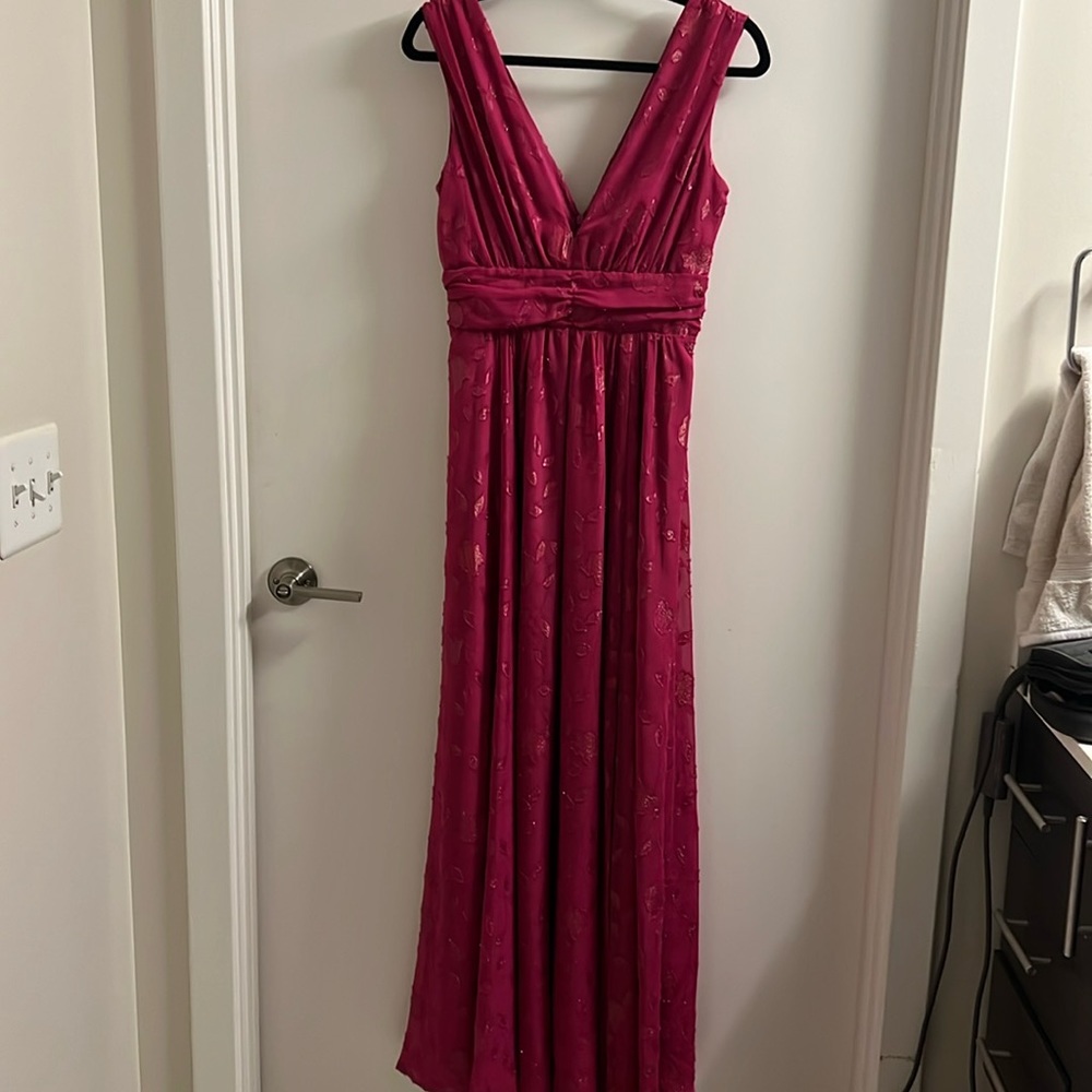 Sleeveless Pink Empire Gown - Size 2